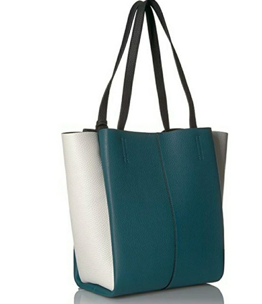 New Vince Camuto Leather Teal N White - Picture 4 of 6